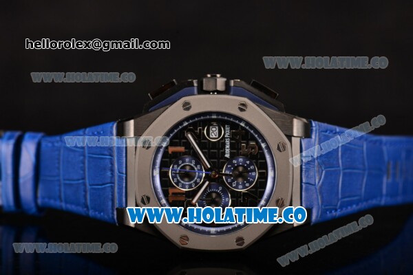 Audemars Piguet Royal Oak Offshore Chrono Miyota OS10 Quartz PVD Case with Steel Bezel Black Dial and Arabic Numeral Markers - Click Image to Close